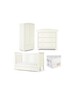 Mia 4 Piece Cotbed with Dresser Changer, Wardrobe, and Essential Pocket Spring Mattress Set